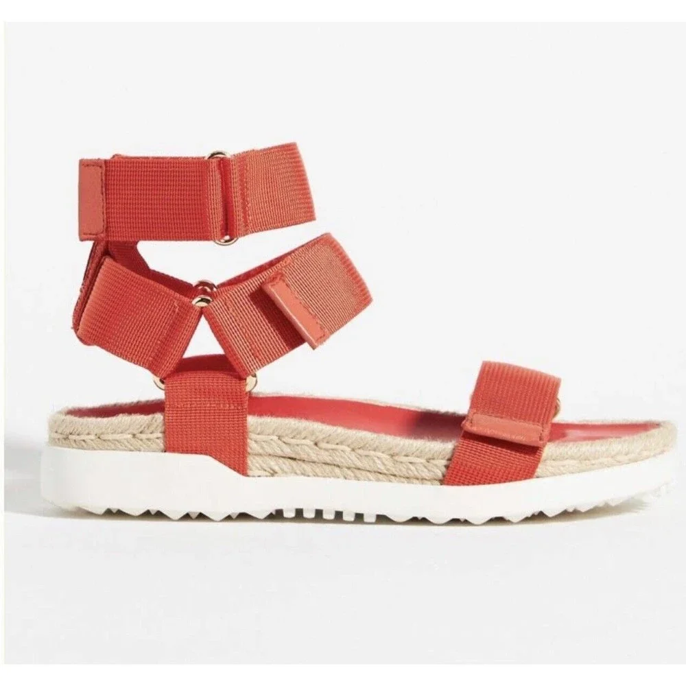 Silent D Women's Trevor Platform Gladiator Red Sandal Shoes US 10/ EU 41